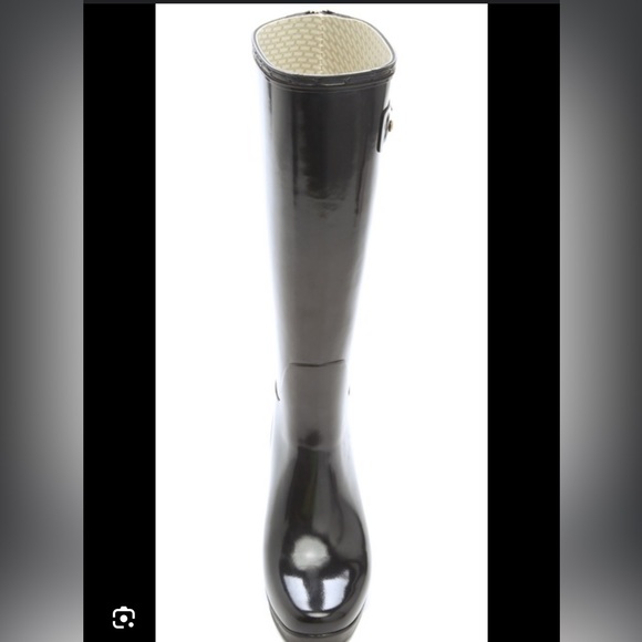 Hunter moss wedge heeled boots - Picture 4 of 11